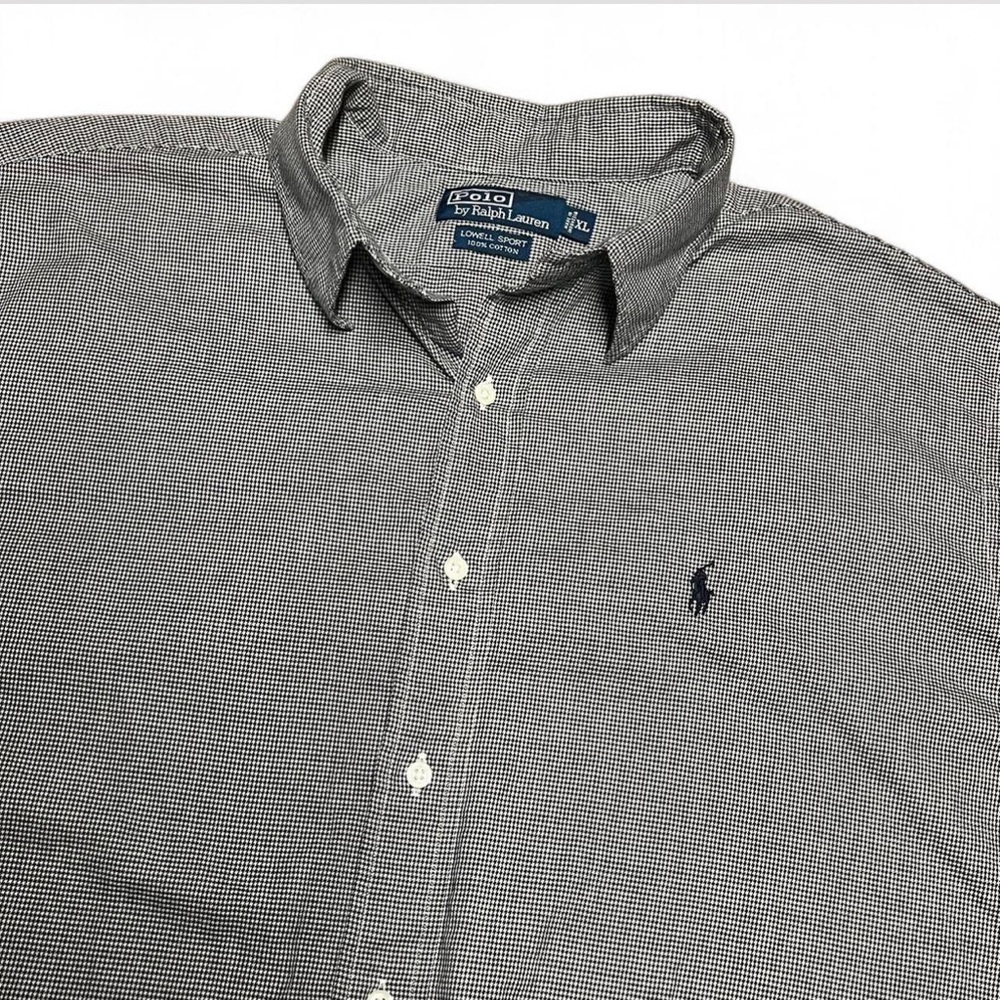 Polo Ralph Lauren Lowell Sport‎ Black & White Cotton Gingham Button Down Sz XL